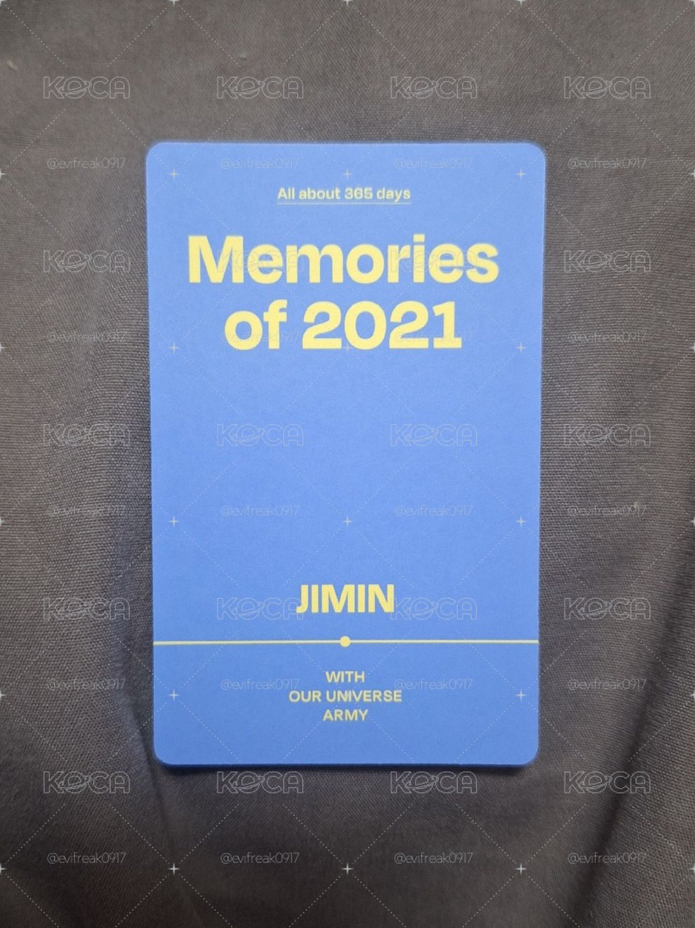 JIMIN 2021 回憶錄小卡