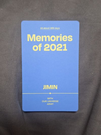 JIMIN 2021 回憶錄小卡