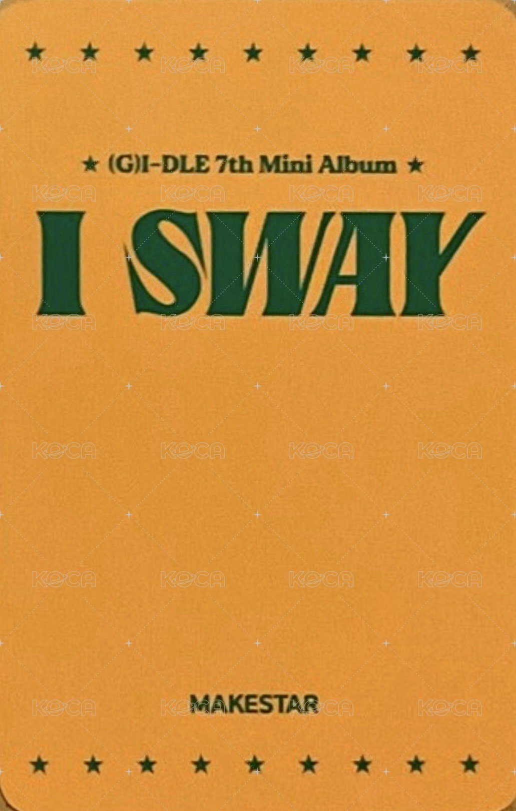 I SWAY ms 7.0 特典卡 兔子娟 紅蘿蔔娟 背面