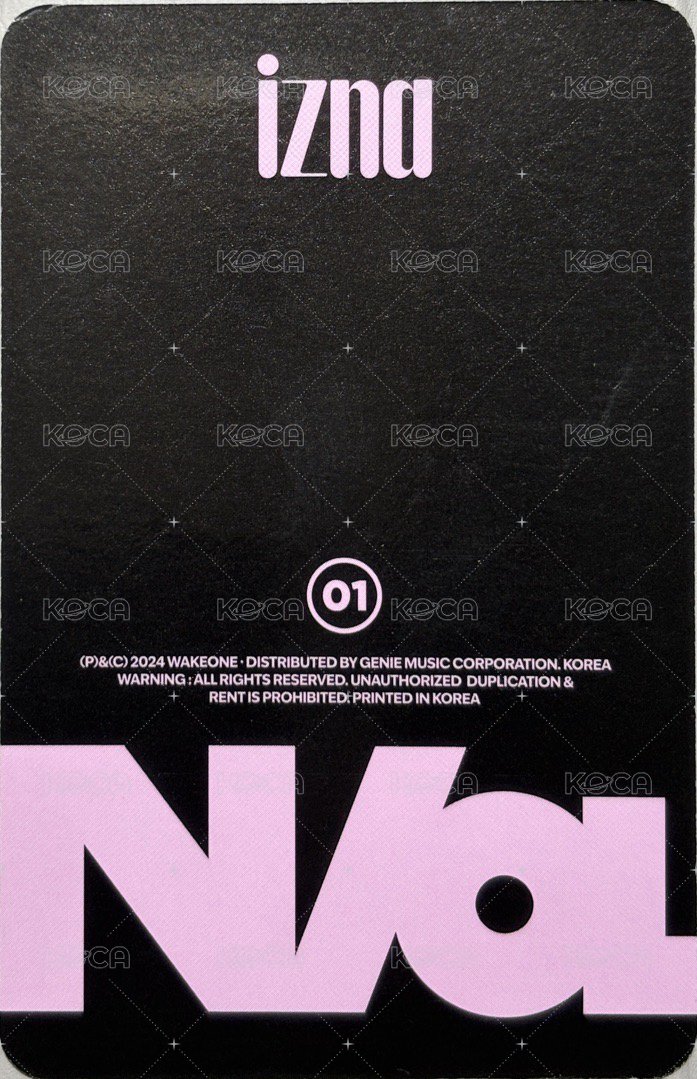 N/a 專輯卡 (na ver.)合照隨機卡 背面