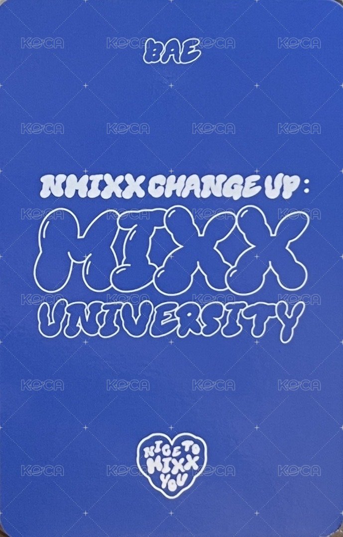 MIXX UNIVERSITY 周邊卡 1ST FANCON 裴立牌卡 背面