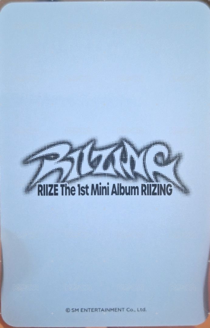 RIIZING sm 特典卡 riize sohee  Premiere INVITATION EVENT 背面