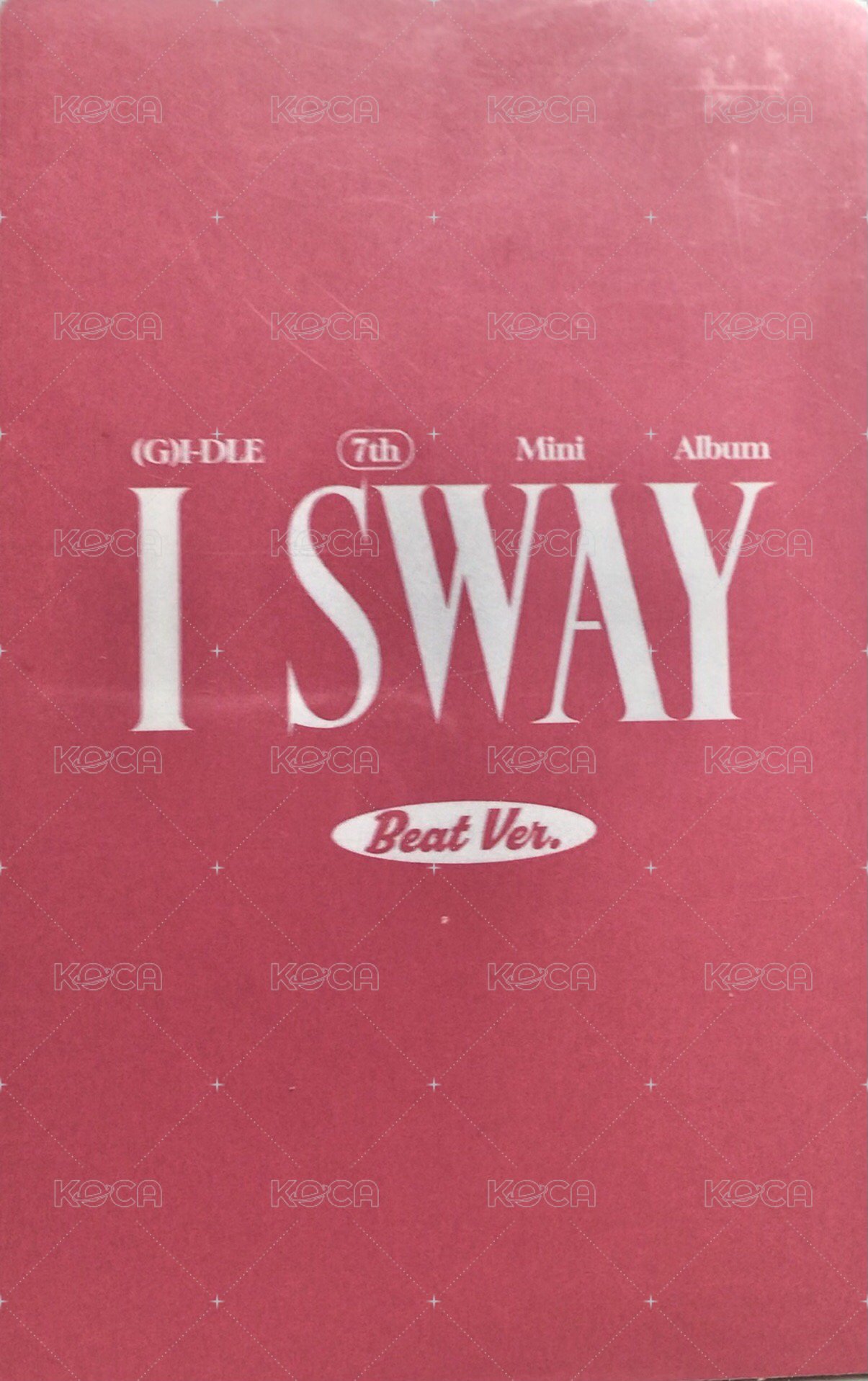 I SWAY 專輯卡 BEAT版 背面