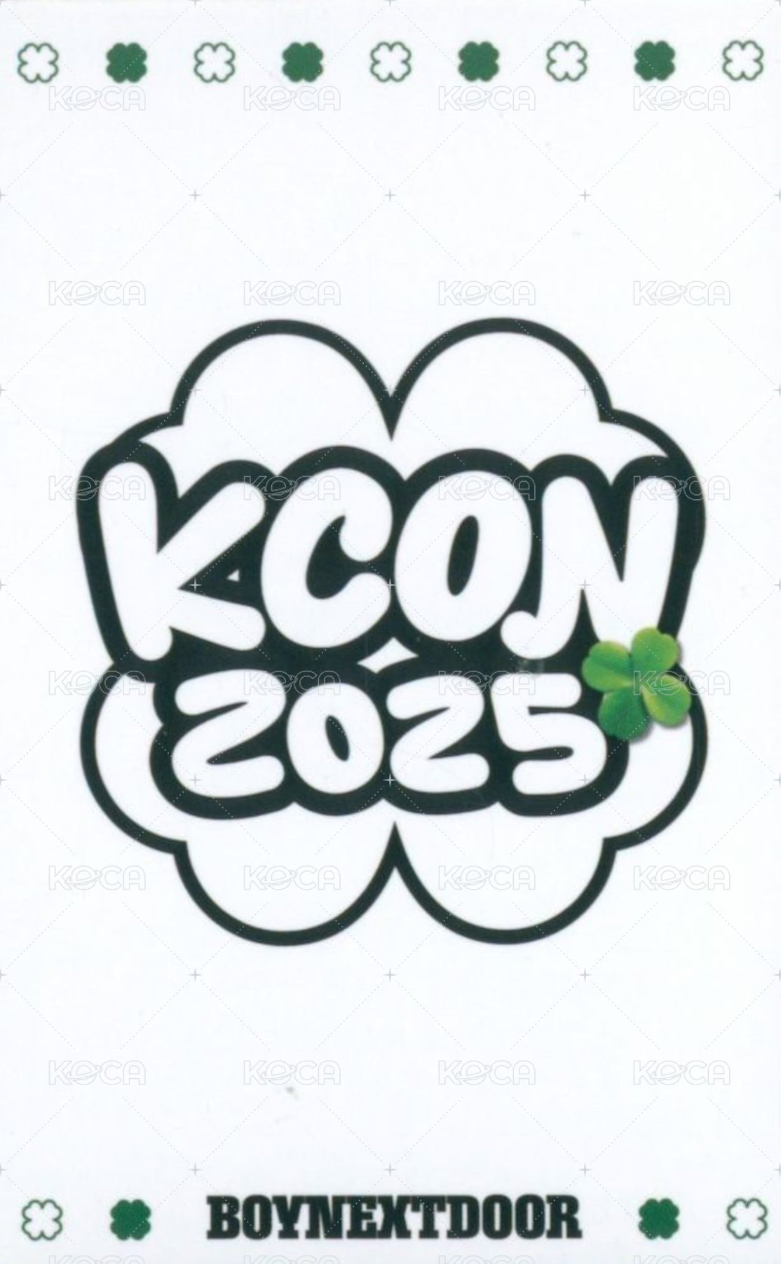 25 kcon jp 入場卡 / 場限卡 3 ver.B 背面