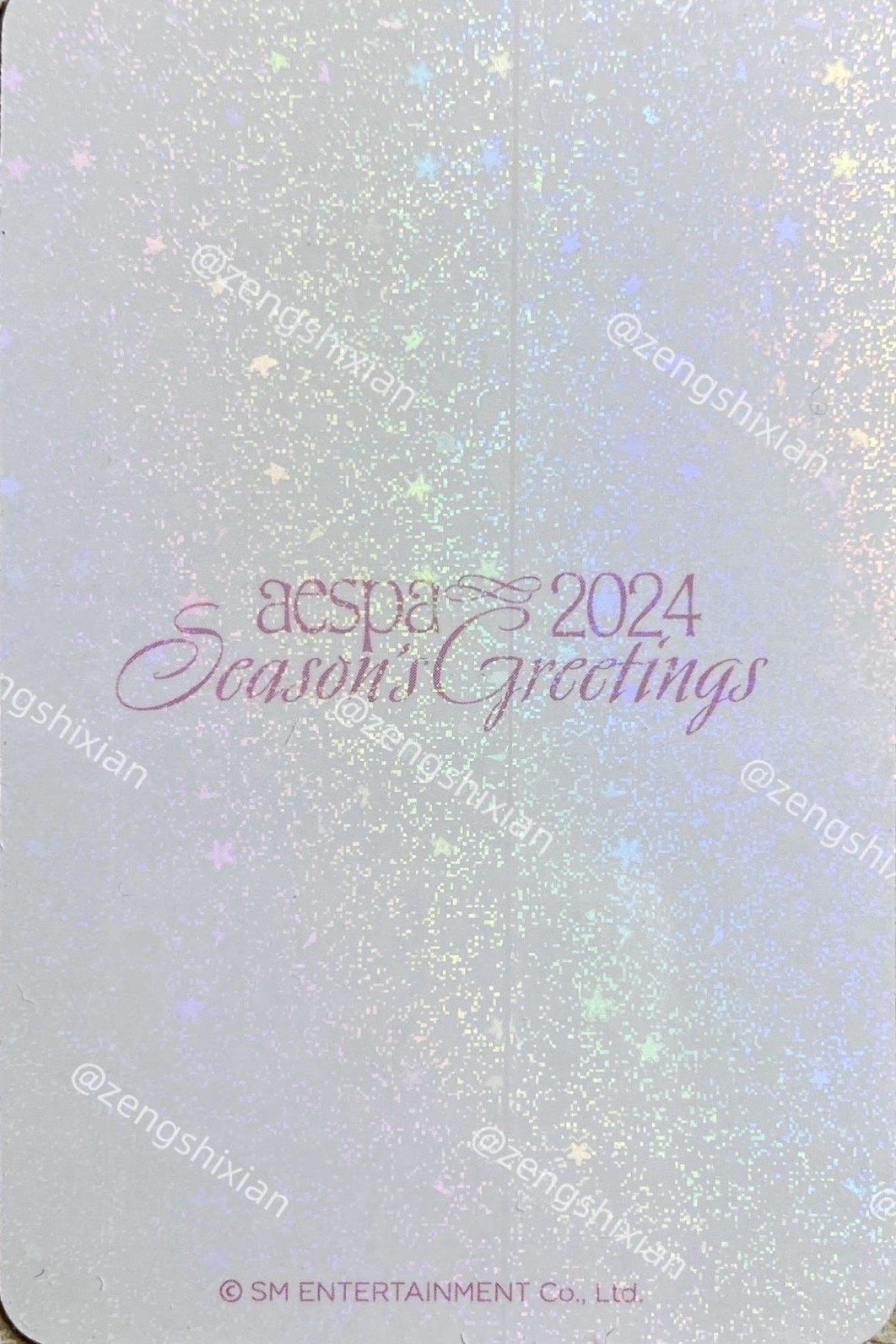 2024年曆 knpops 特典卡 吉 背面