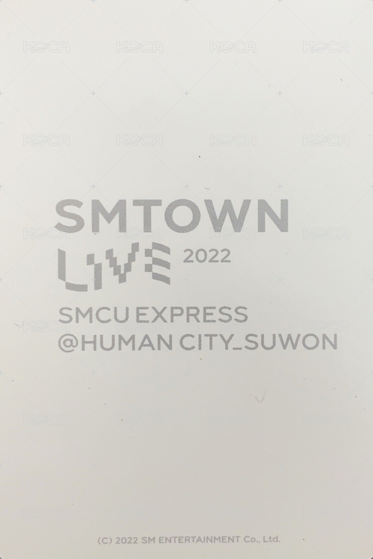 22smcu 入場卡 / 場限卡  背面