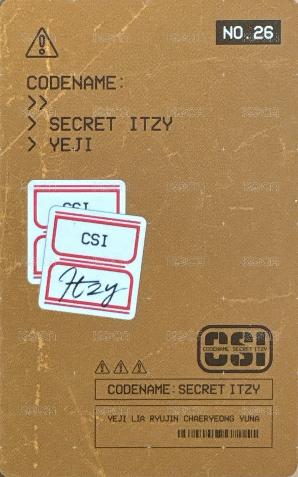 CSI 隨機卡 拍立得 背面