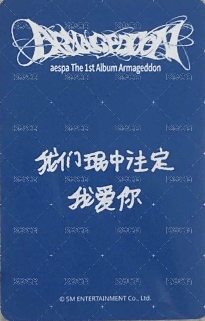 Armageddon sr 簽售卡 星河簽售1.0柚 貓爪柚 背面