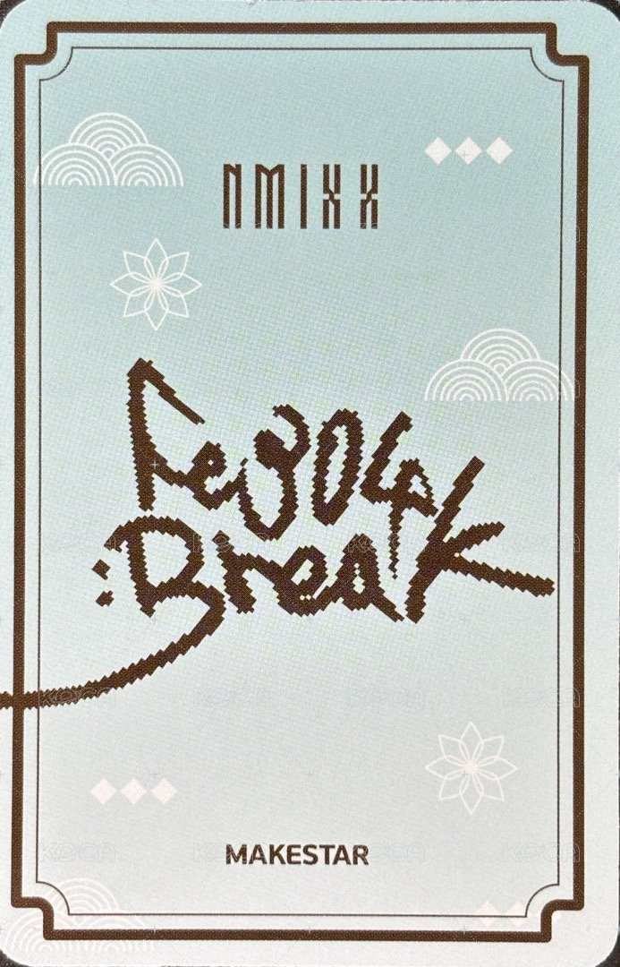 Fe3O4: BREAK ms 簽售卡 4.0 花書生莉 背面