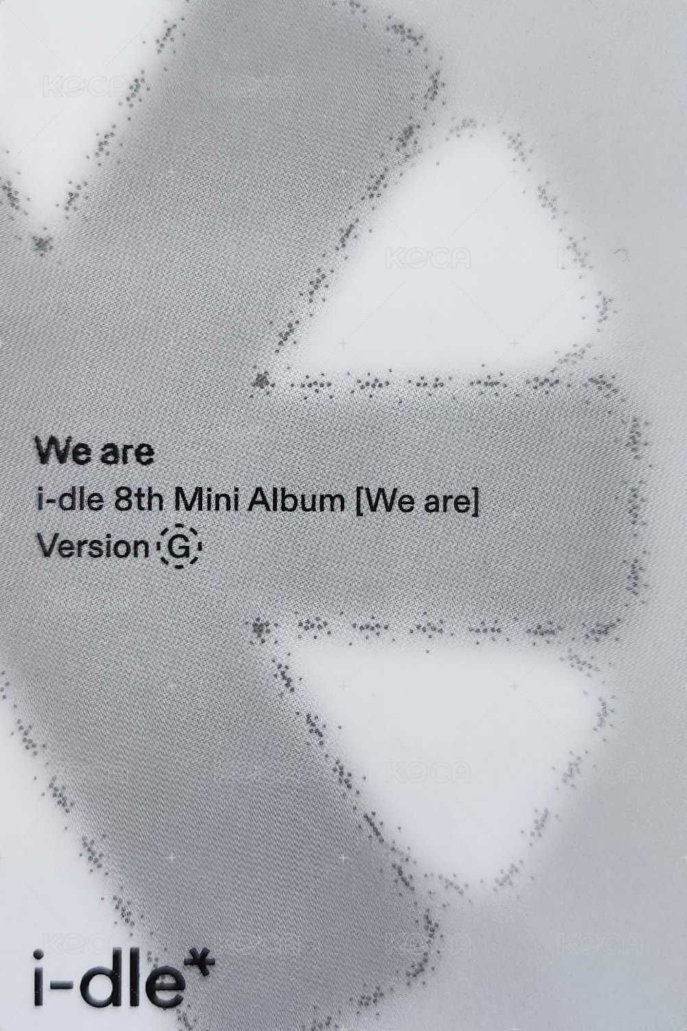 We are 專輯卡 G ver. 專卡-娟 背面