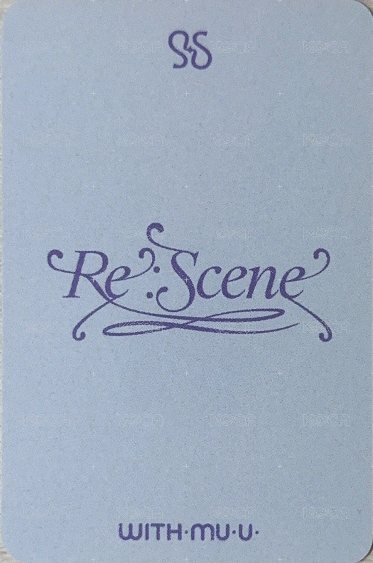 Re:Scene wm 1.0線上 簽售卡  背面