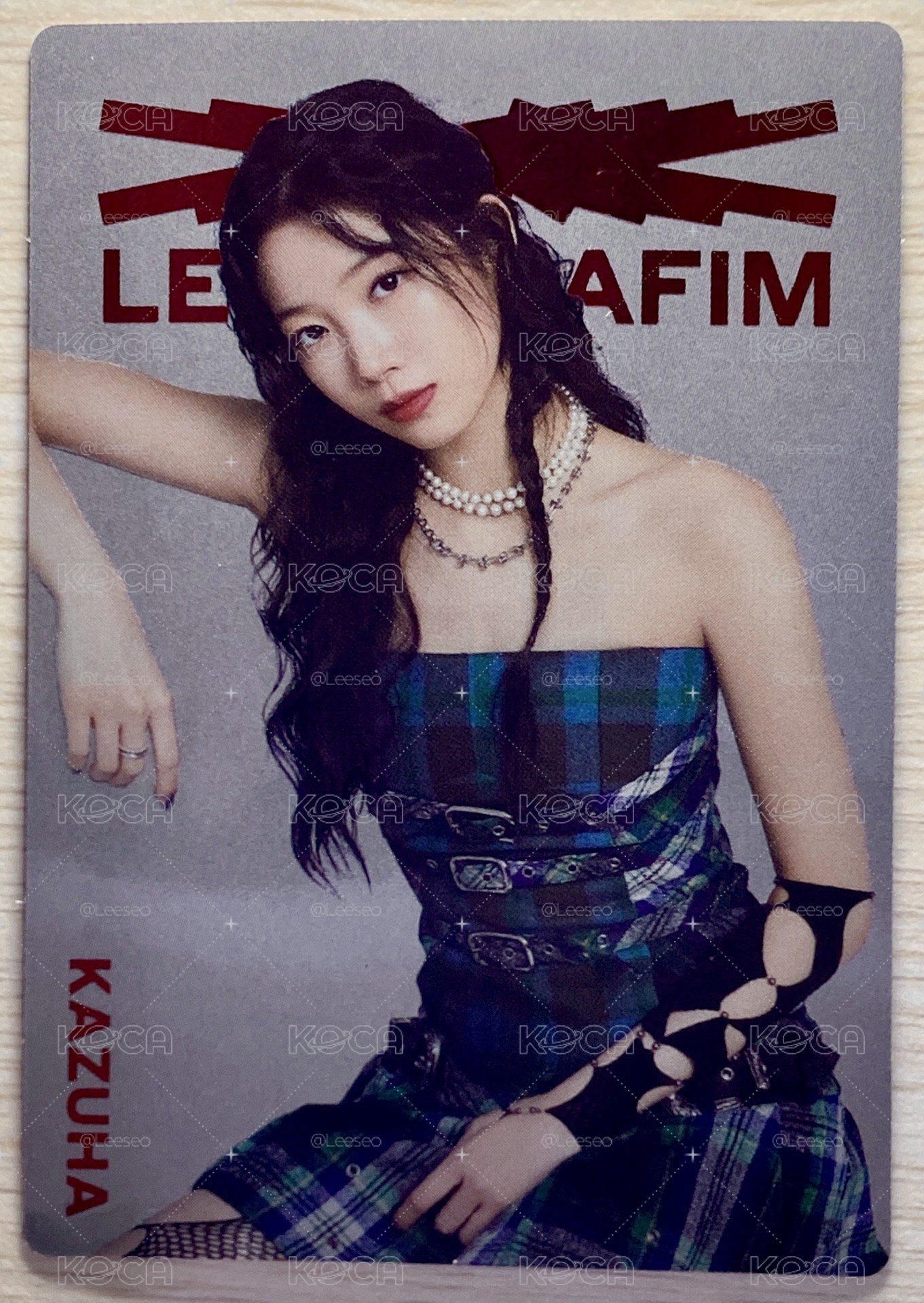 2023LE SSERAFIM JAPAN WAFER CARDS #R-14 KAZUHA 