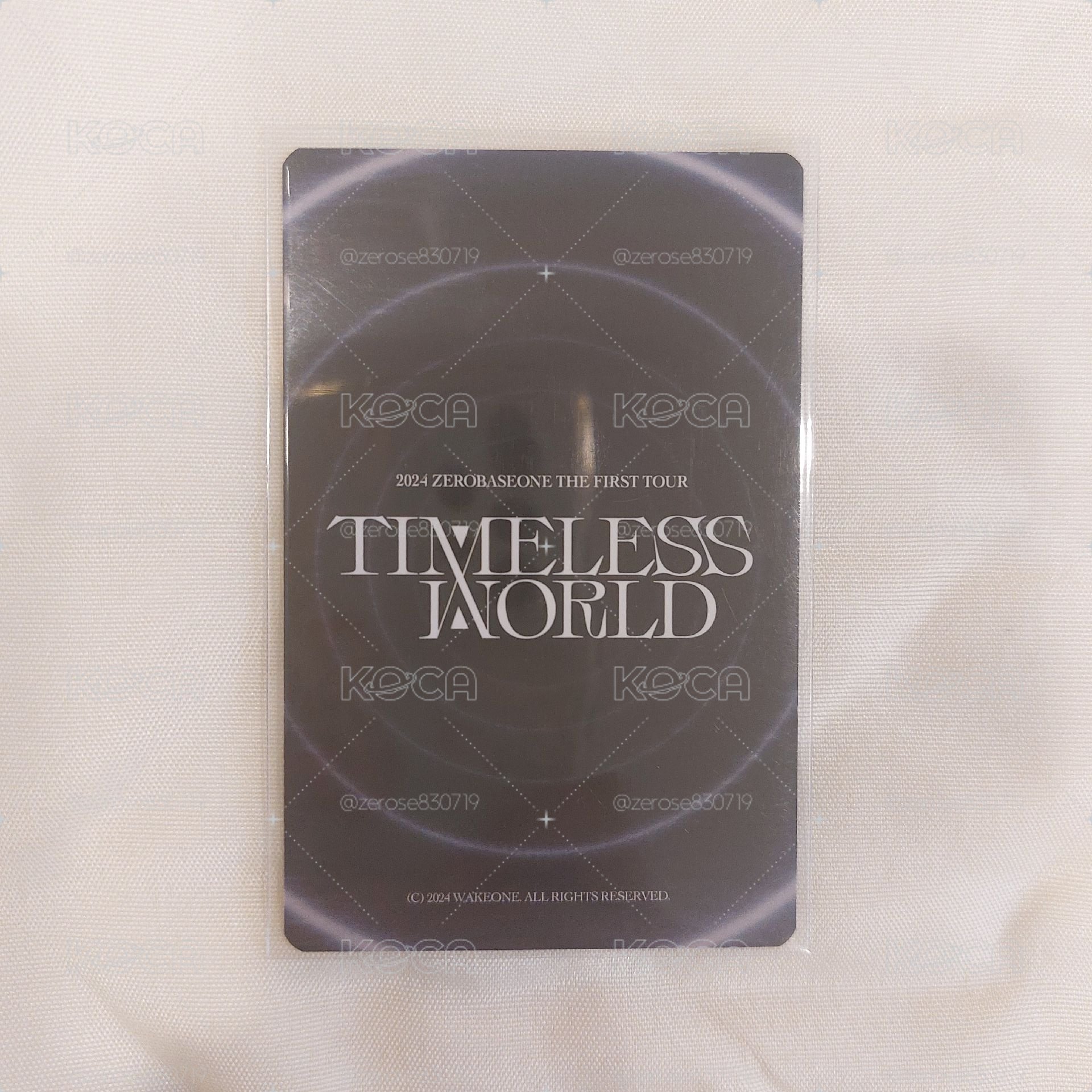 ZEROBASEONE TIMELESS WORLD 滿額卡 章昊 ZHANG HAO
