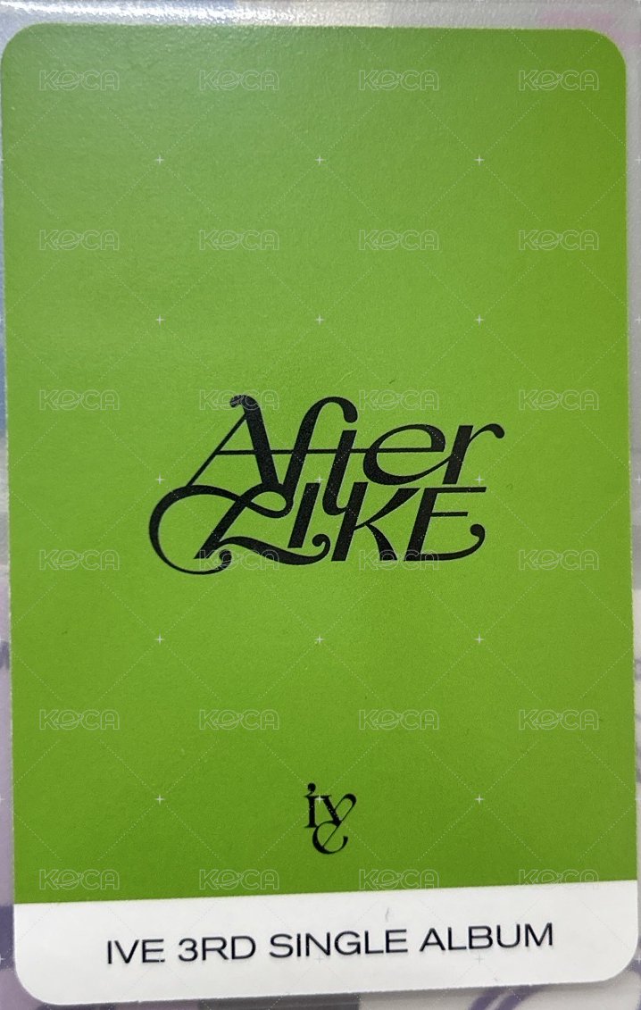 After LIKE 專輯卡 怜專卡 背面