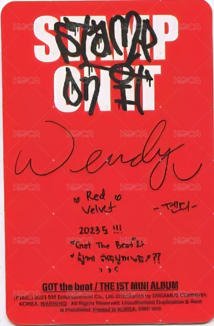 Stamp On It 專輯卡 STAMP.Ver WENDY專輯小卡 背面