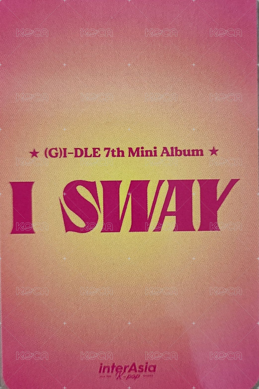 I SWAY ia 4.0 特典卡 台北場 背面