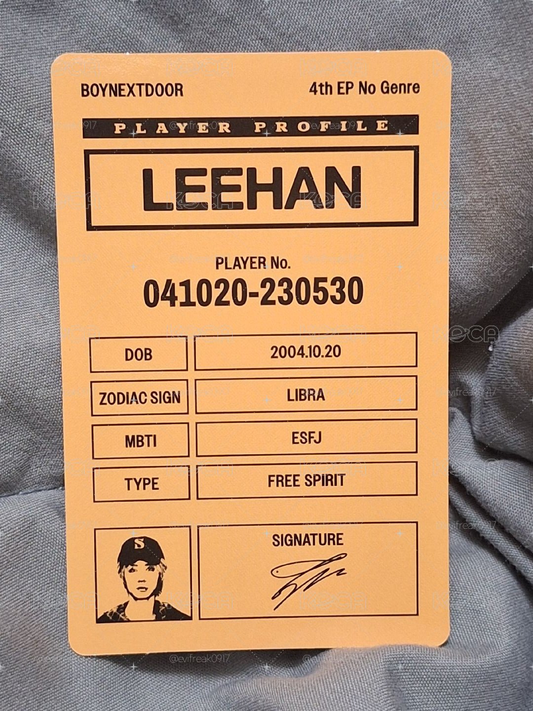 No Genre LEEHAN 金桐儇 單封專卡