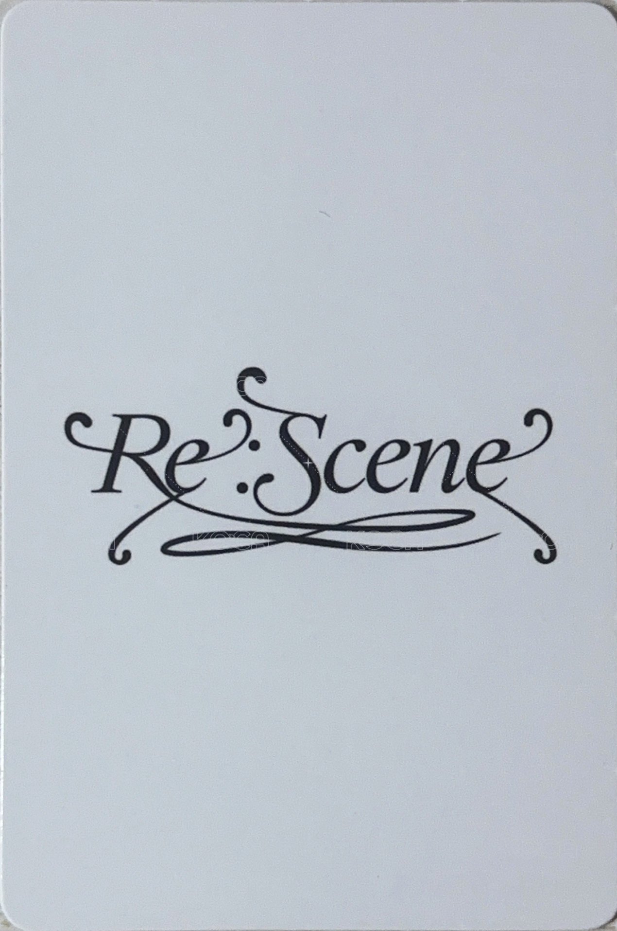 Re:Scene kms 預售 特典卡  背面