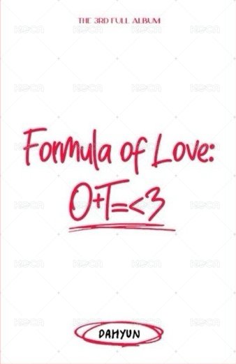 Formula of Love: O+T=<3 專輯卡 TWICE 多賢 FORMULA OF LOVE 刮刮卡 背面