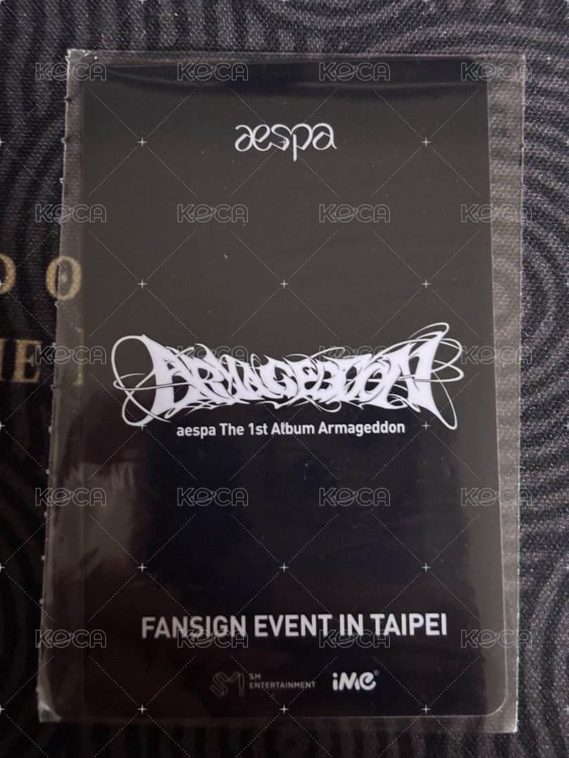 Armageddon iMe 簽售卡 台北簽售吉 背面