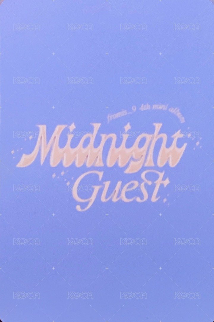Midnight Guest 專輯卡 迷四 Before版 背面