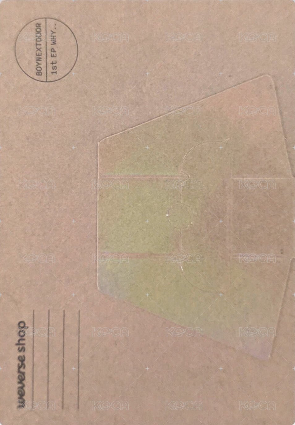 WHY.. wvs 特典卡 Letter Ver. 團卡 背面