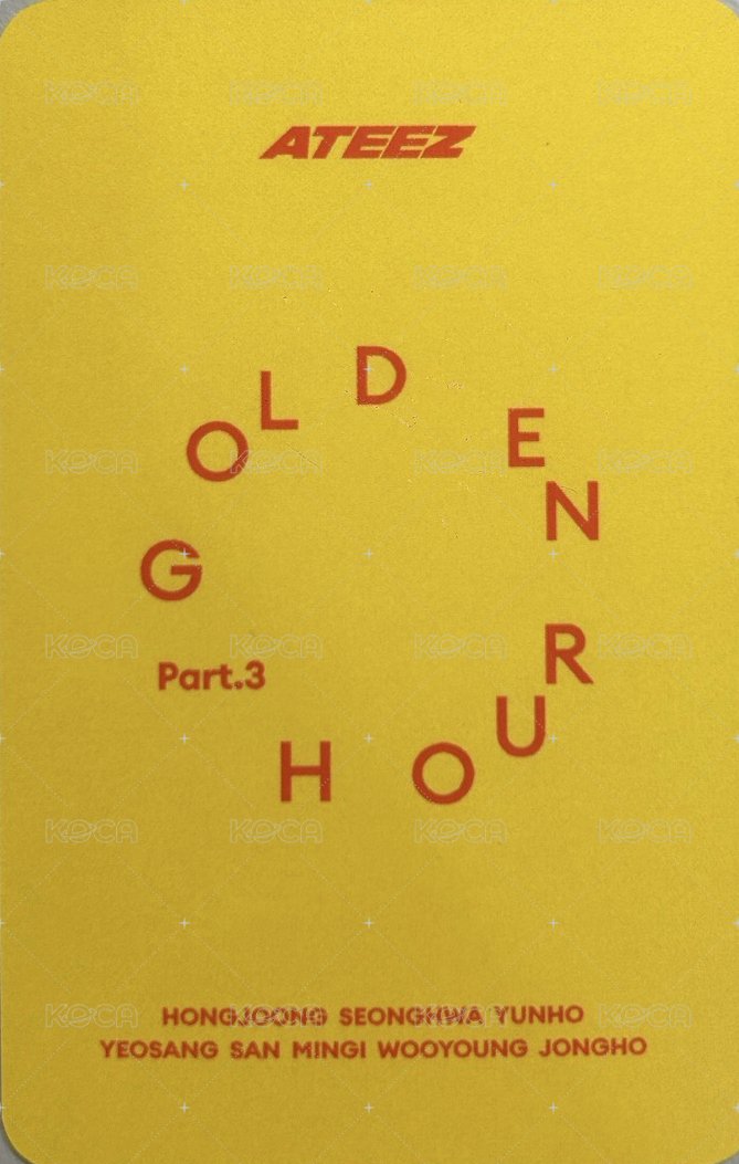 GOLDEN HOUR : Part.3 打歌卡 Lemon drop 公放 背面