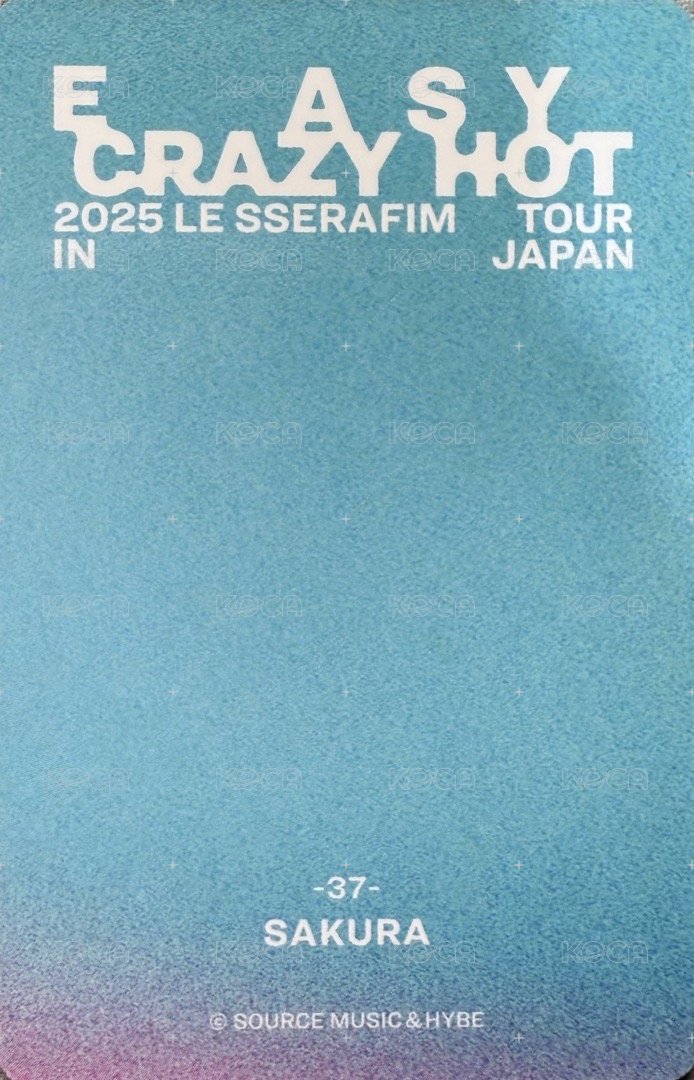 25‘巡迴 隨機卡 25年日巡37 背面