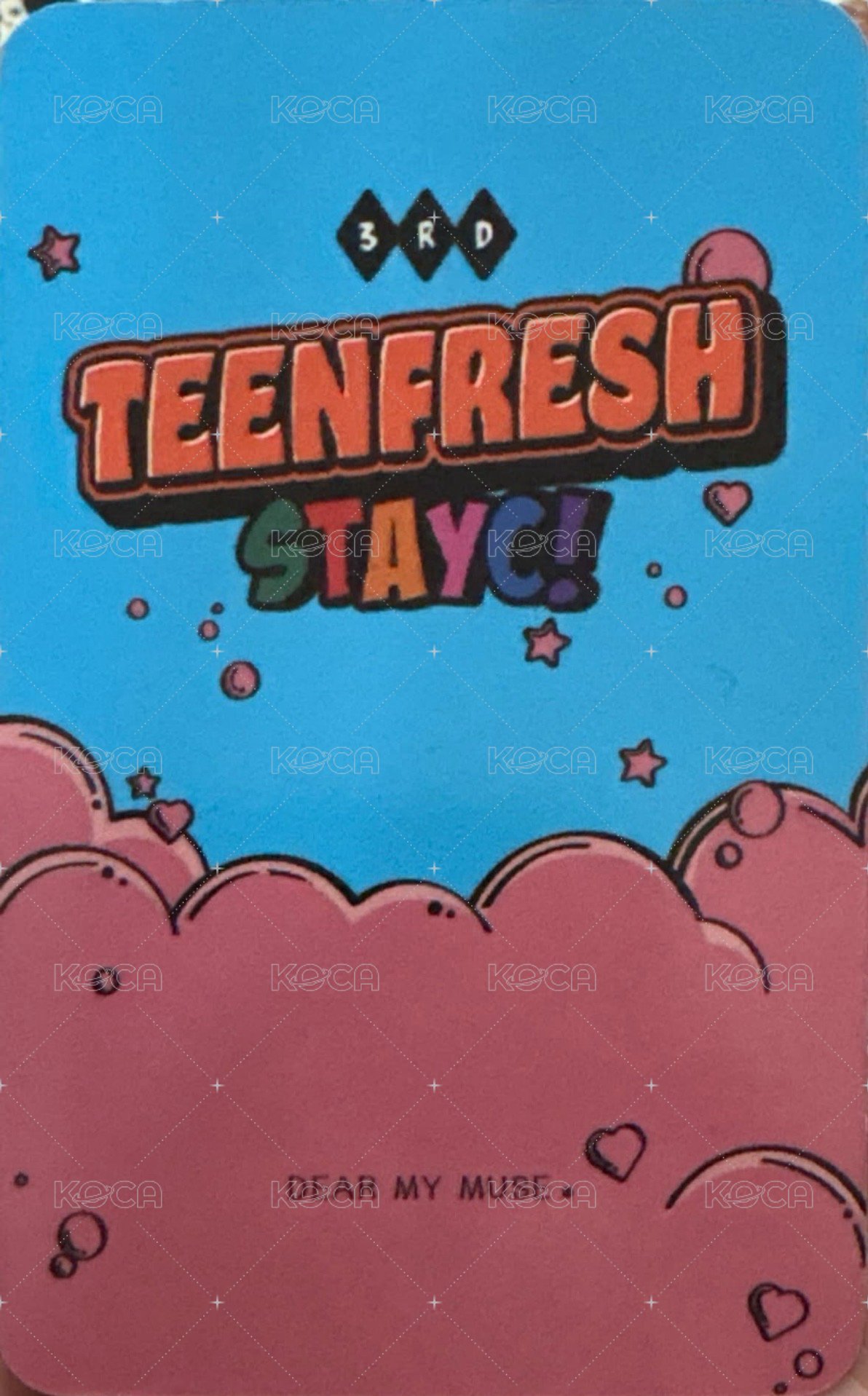 TEENFRESH dmm 簽售卡 勾 背面