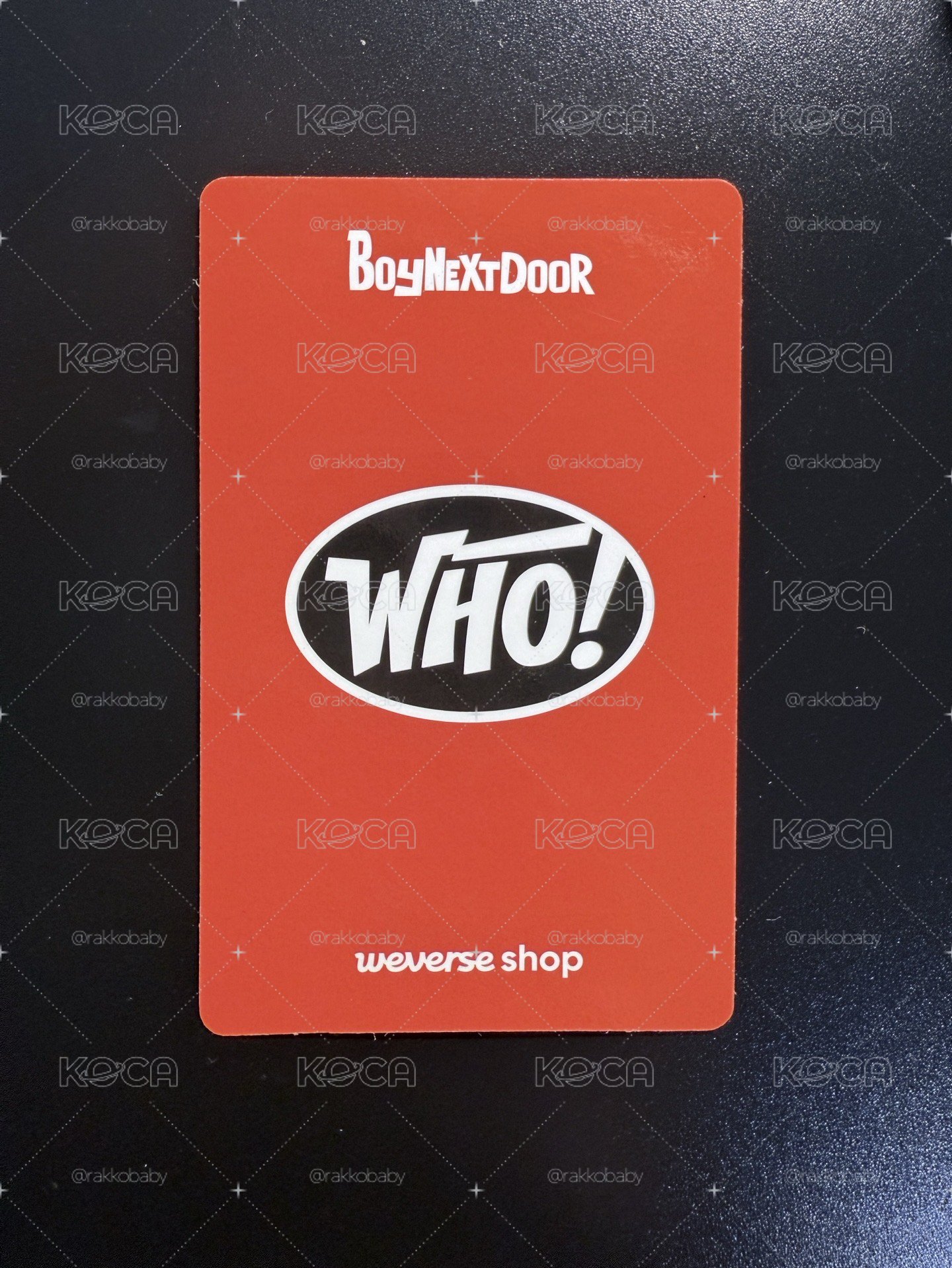 ❇️ WHO! wvs預售特典閃卡 朴成淏