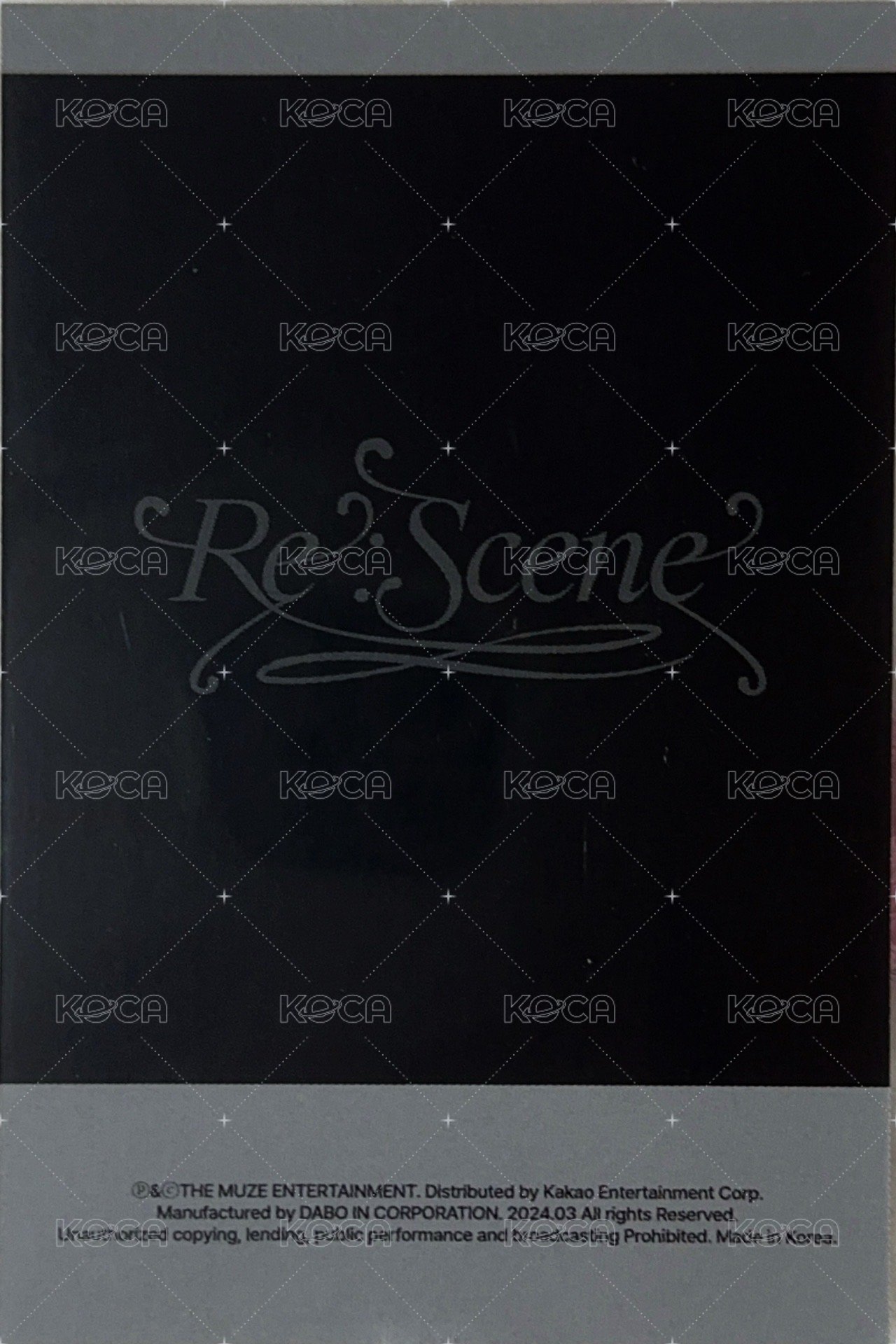 Re:Scene 專輯卡 單曲一 plve版拍立得 背面