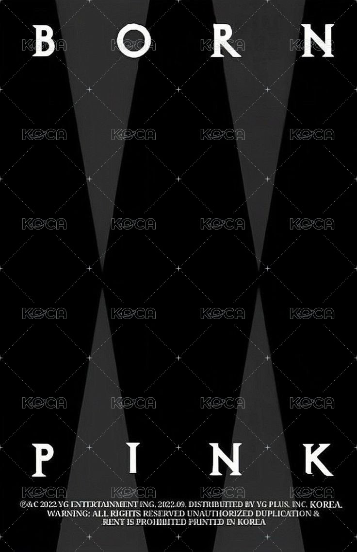 BORN PINK 專輯卡 Digipack B ver. 背面