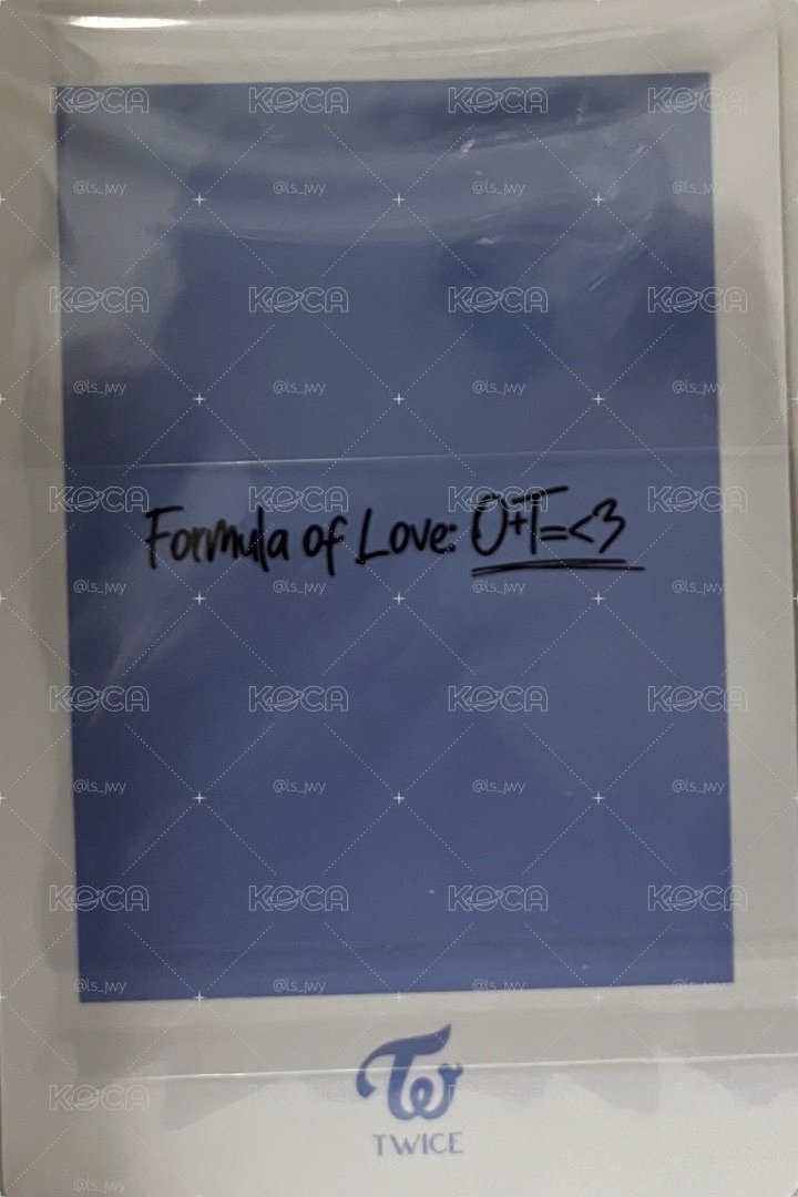 TWICE 彩瑛 FORMULA OF LOVE 專卡