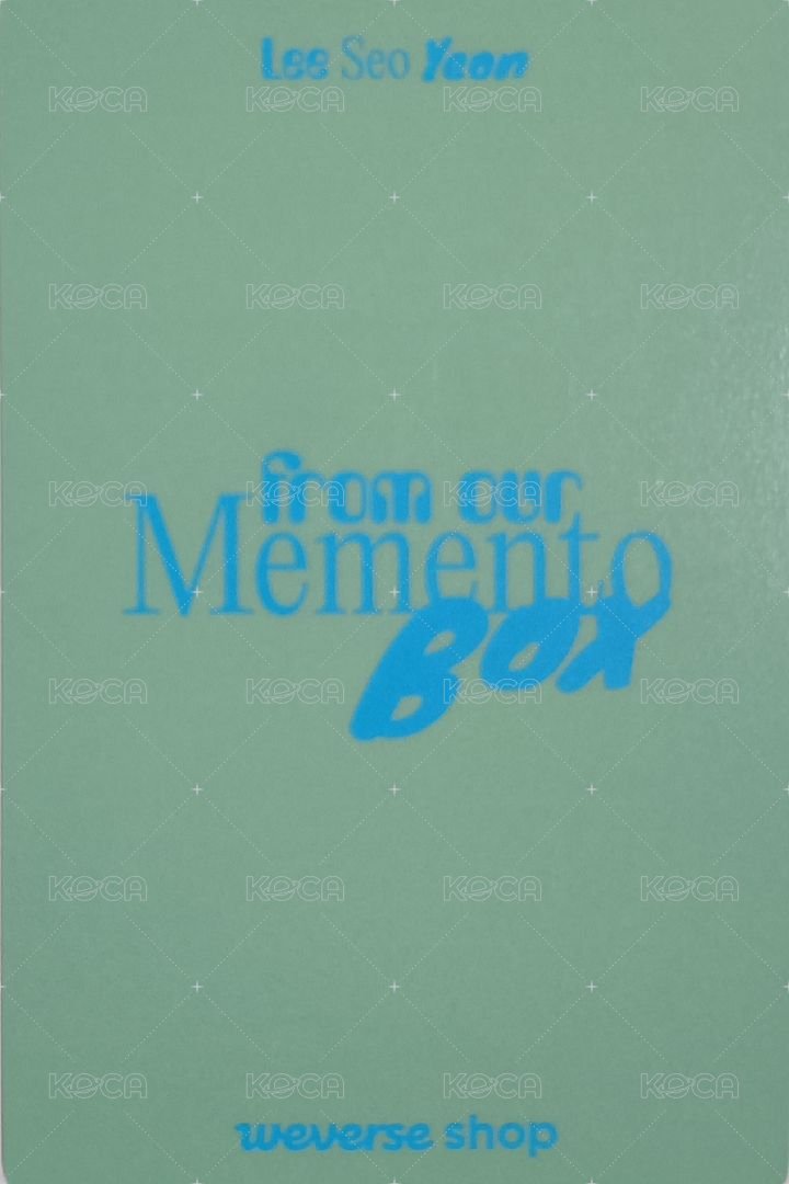 from our Memento Box wvs 簽售卡 迷五 線下 瑞淵 背面