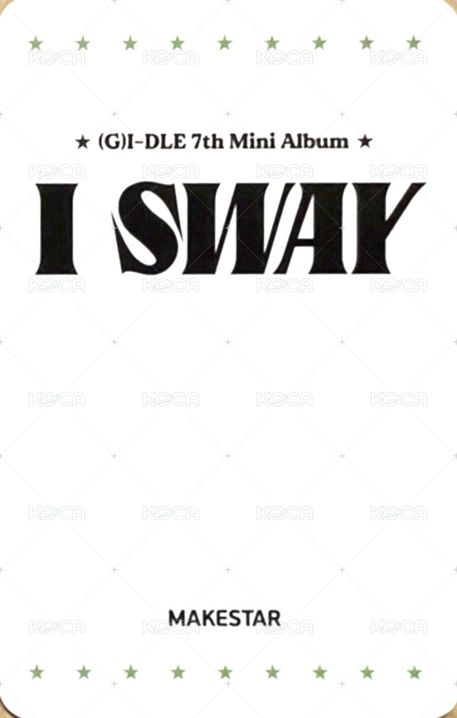 I SWAY ms 7.0 特典卡 熊貓刷 背面