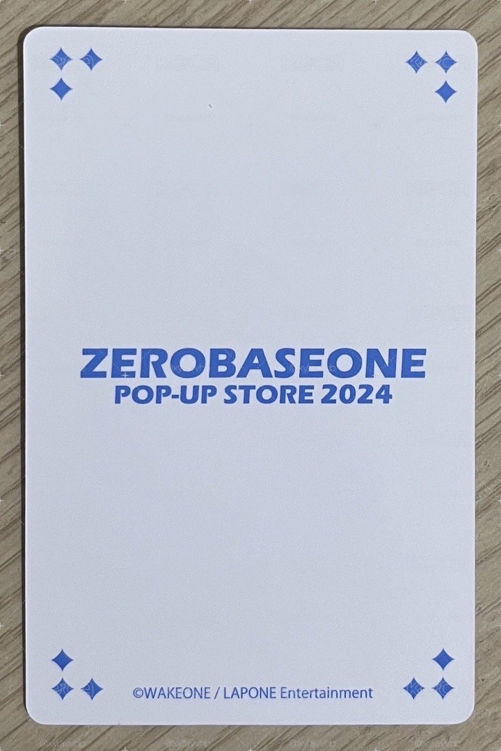 ZB1章昊 澀谷快閃店隨機卡ver.D