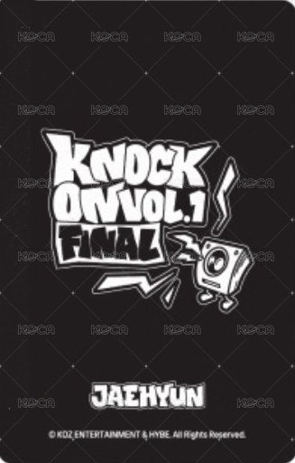 Knock On 巡迴 隨機卡 FINAL場周 3 背面