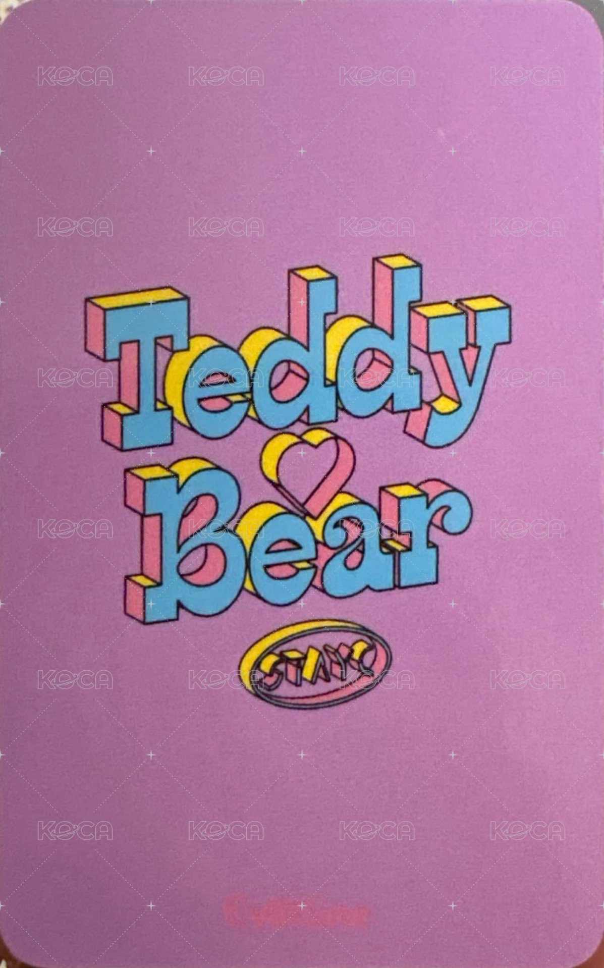Teddy Bear el 簽售卡 勾 背面
