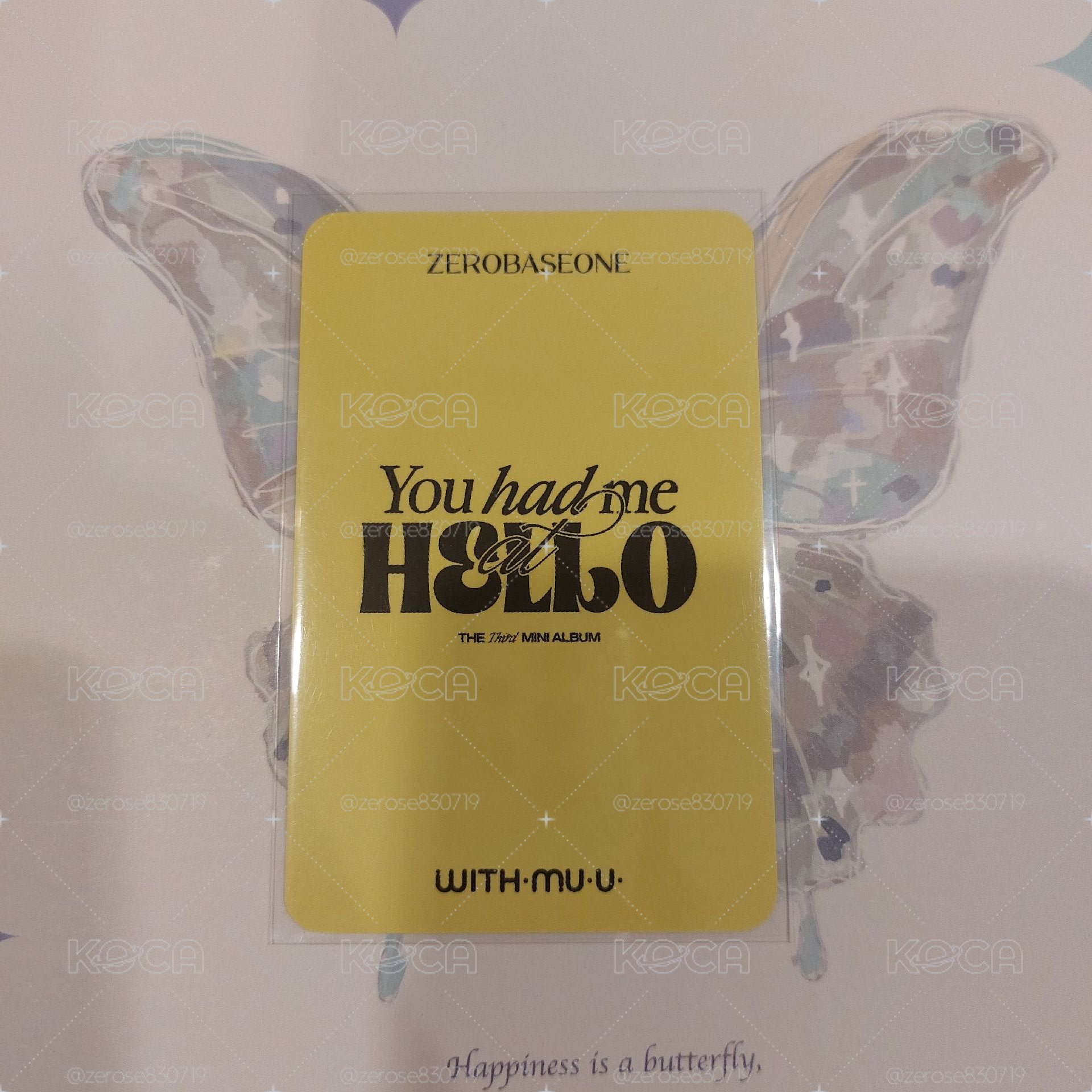 ZEROBASEONE You had me at HELLO WM LD 敲頭 章昊 ZHANG HAO