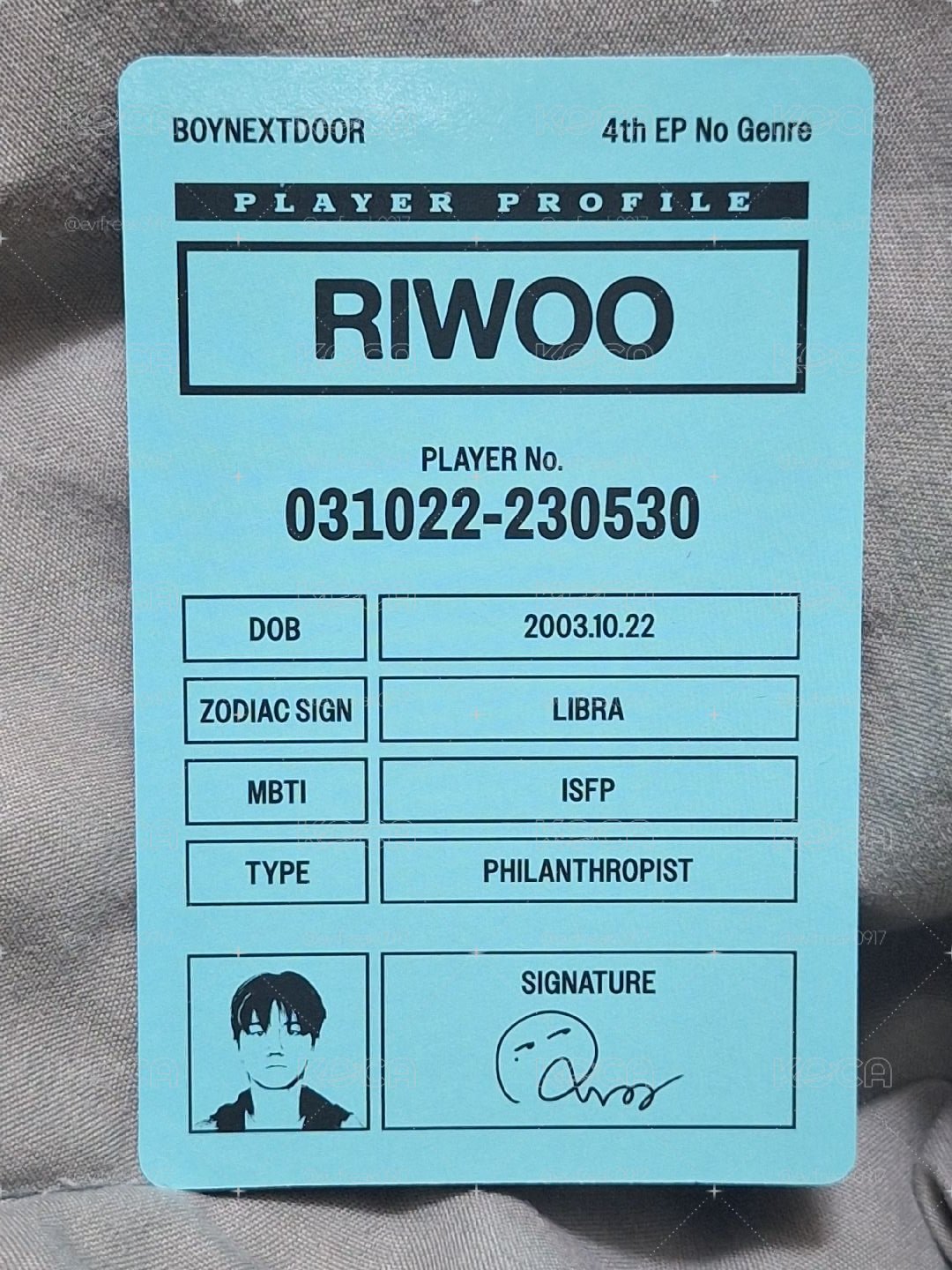 No Genre RIWOO單封專卡