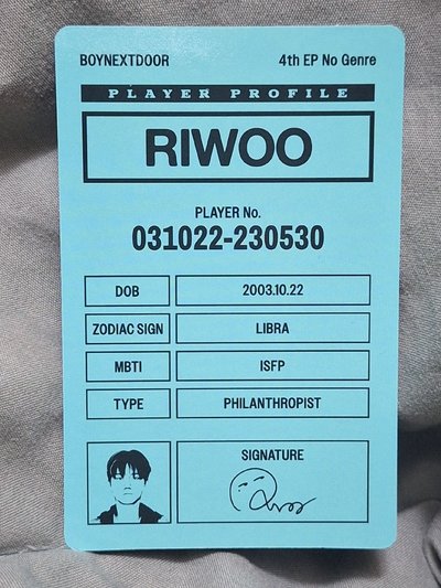 No Genre RIWOO單封專卡