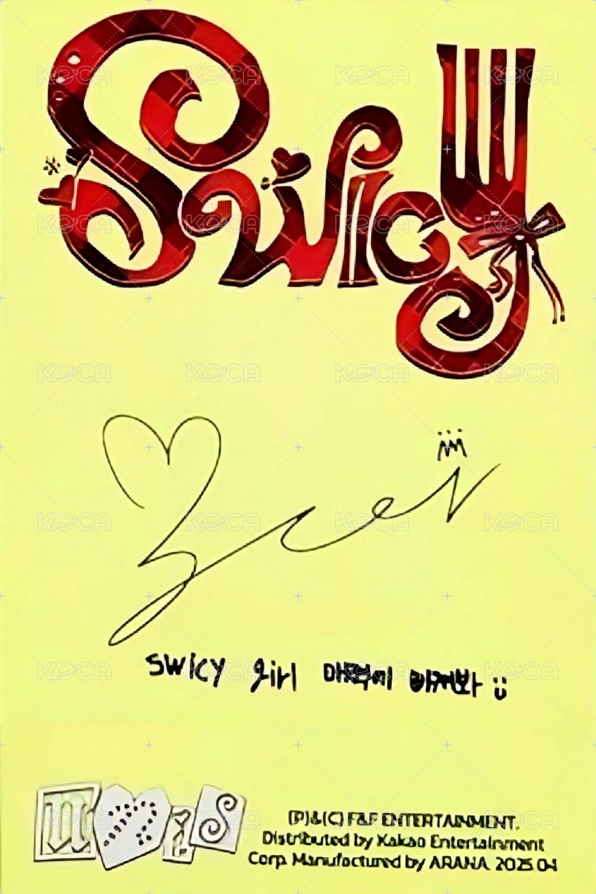 SWICY 專輯卡 ver.Archive 背面