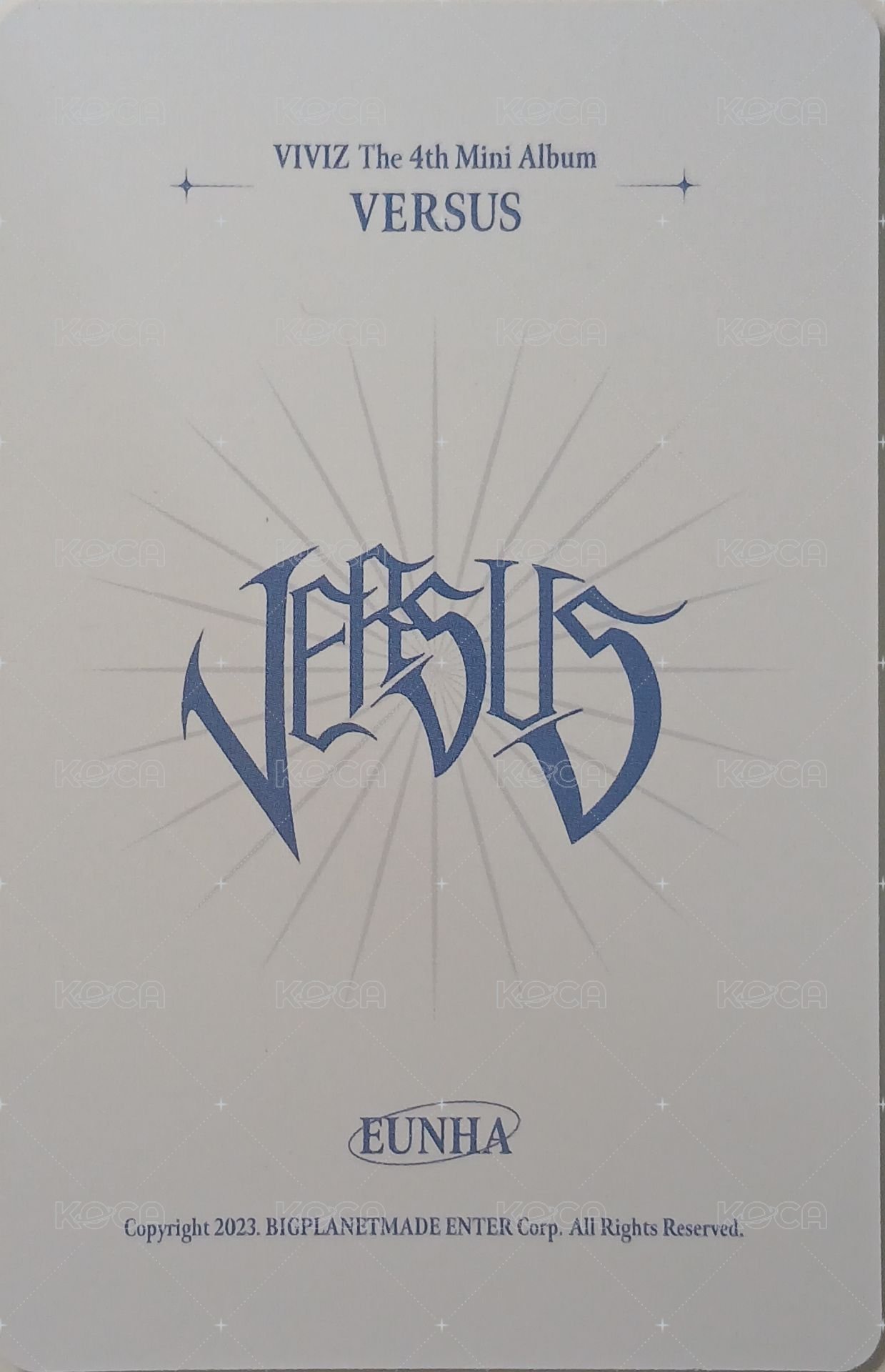 VERSUS 專輯卡  背面