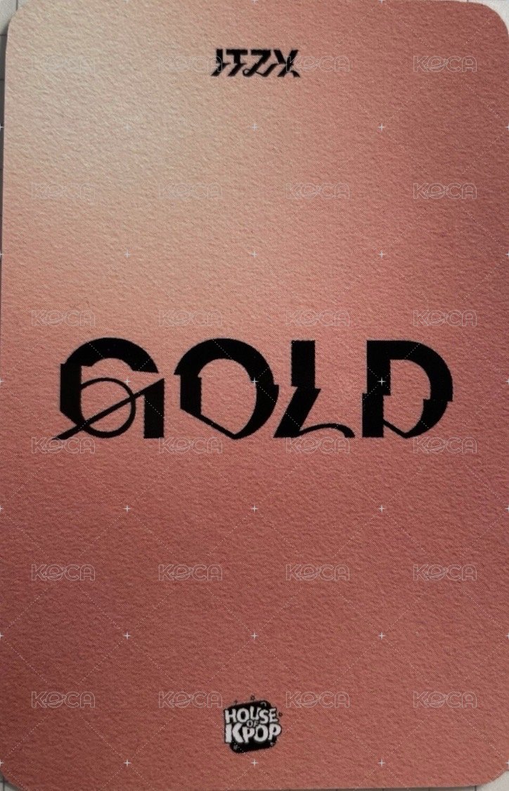 GOLD House Of Kpop 簽售卡 拐杖糖 背面