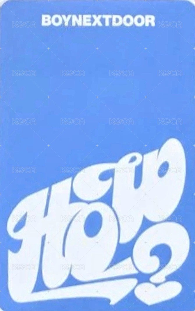 HOW? mp 預售 特典卡 6 背面