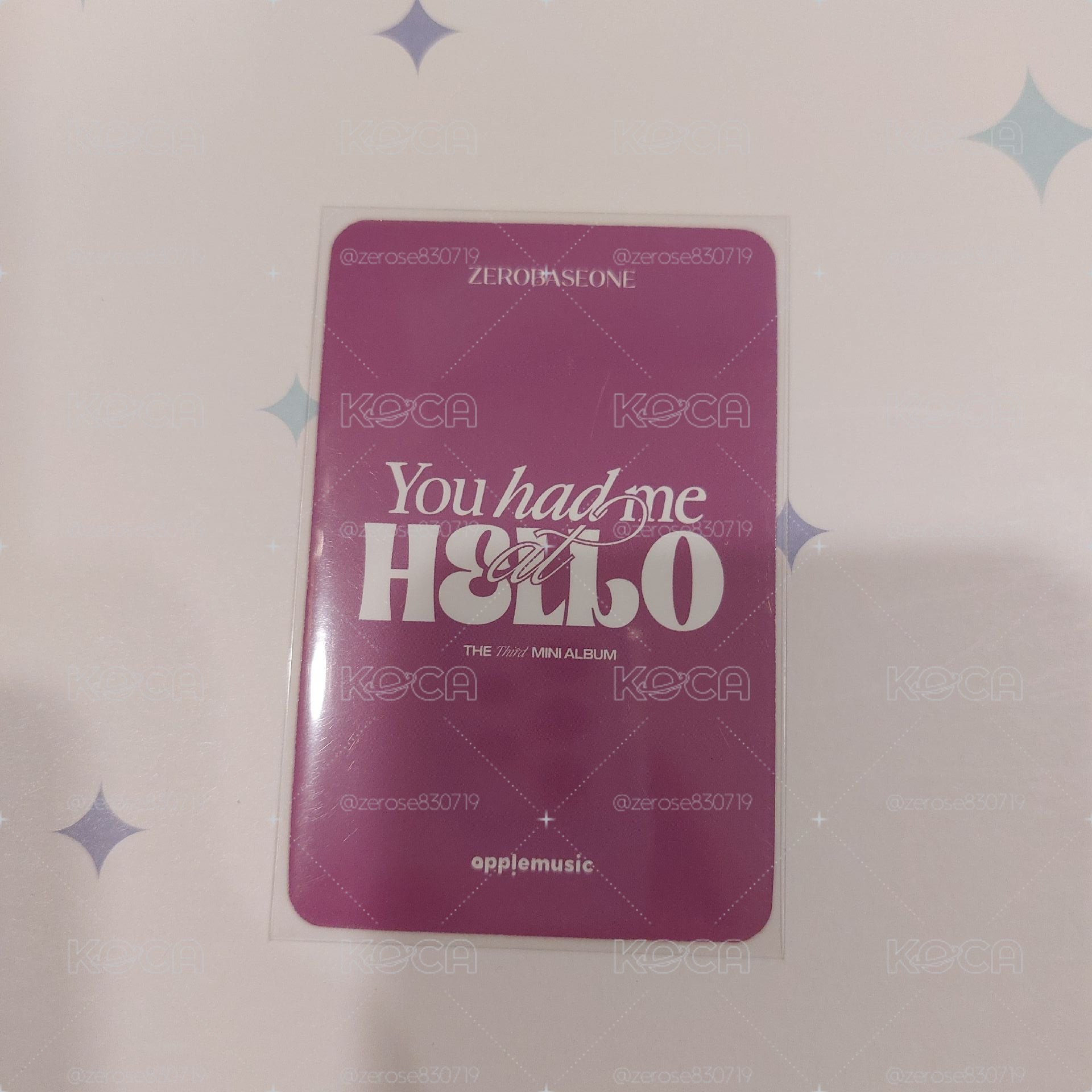 ZEROBASEONE You had me at HELLO AM特典 臉頰肉 章昊 ZHANG HAO