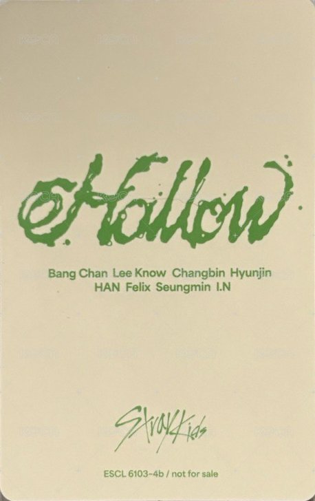 Hollow 專輯卡 初回生產限定盤A 背面