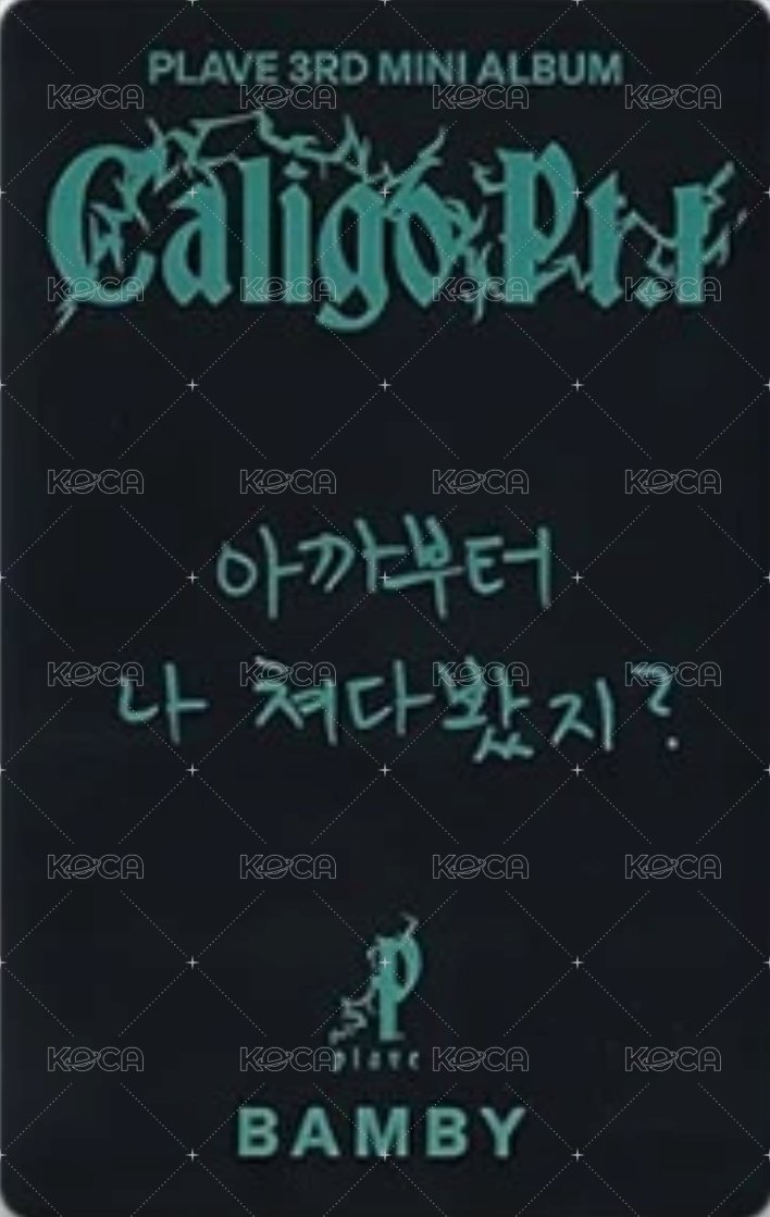 Mini3 專輯卡 Fugitive ver. Bamby 背面