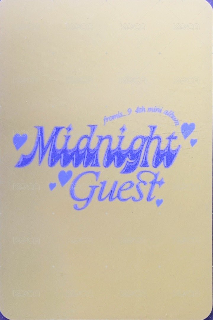 Midnight Guest 專輯卡 迷四 After版 背面