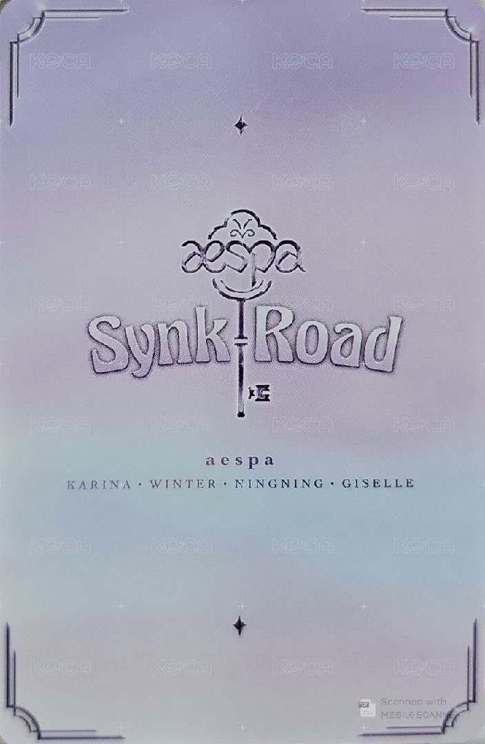 Synk Road 塔店 特典卡 團綜hmv/塔店特典吉 背面